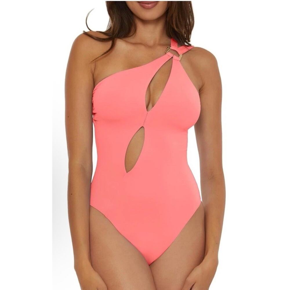 Soluna Swim Swimsuit Women’s Large Garden Pink One Piece Suits NWT $148